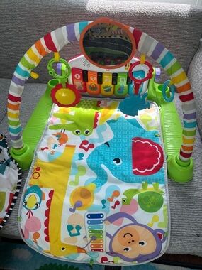 Fisher-Price Rainbow Stripe Activity Gym with Hanging Toys